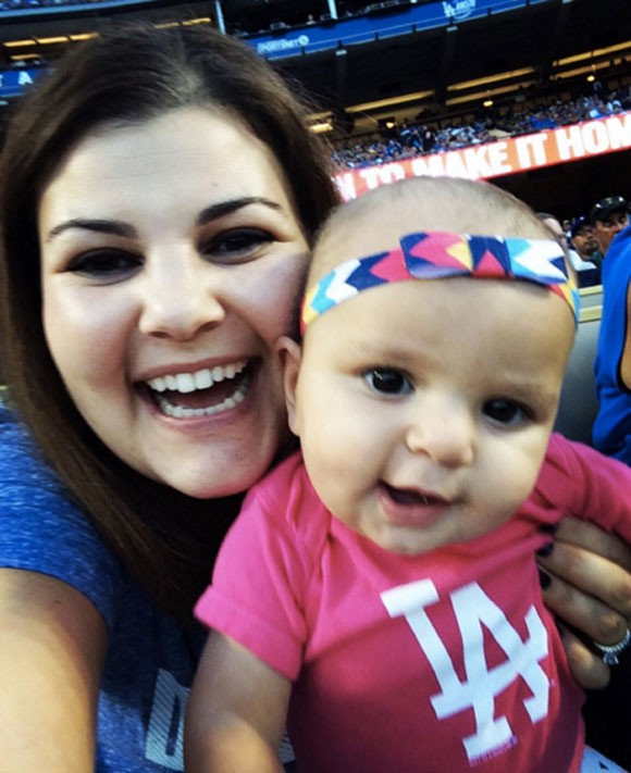 Arielle saw the Dodgers play 3 times in her first 6 months of life. That's pretty impressive (thank you Auntie Pattie & Uncle Barry) and she became a fangirl just like her sis and parents and, maybe even most importantly, her Poppa! 